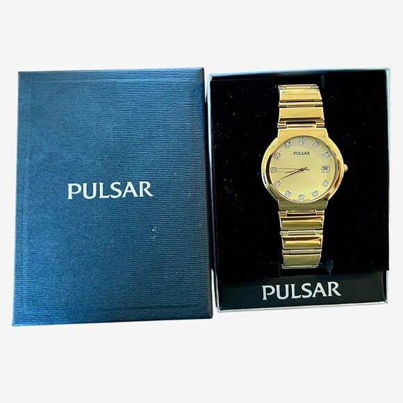Pulsar Men's Japanese Quartz Watch, Gold-Plated, New Battery - Picture 1 of 14
